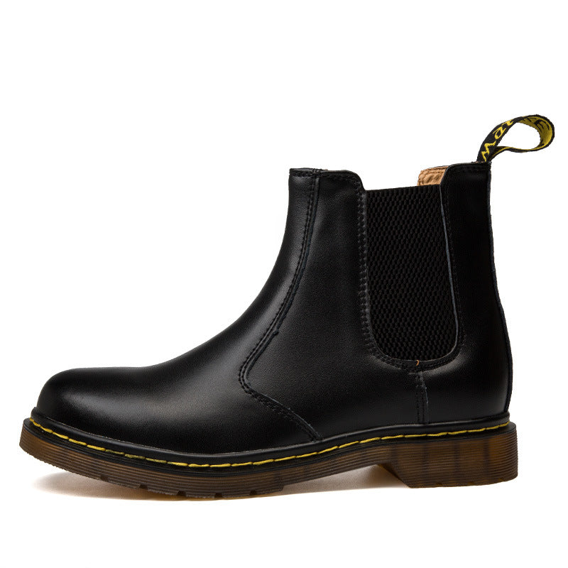 Botas Martin de Cuero de Vaca con Tacón Grueso Estilo Otoño para Mujeres
