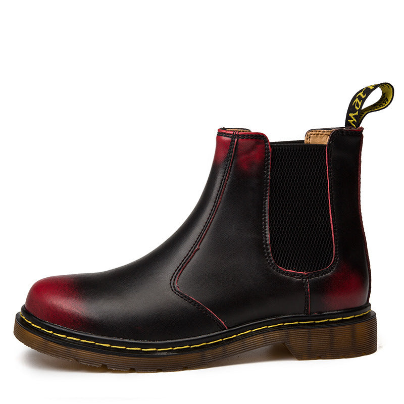Botas Martin de Cuero de Vaca con Tacón Grueso Estilo Otoño para Mujeres