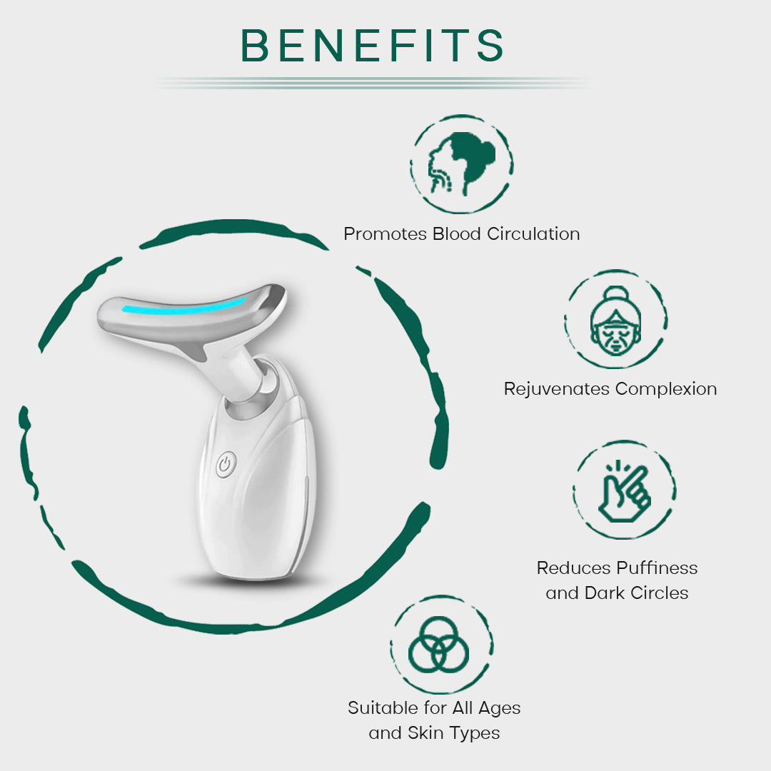 Dispositivo de Terapia LED para Lifting de Cuello y Rostro